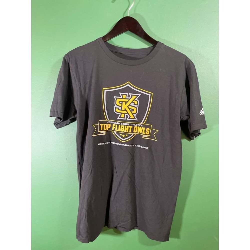 Kennesaw State University - Adidas - Top Flight Owls - Men's Black T-Shirt - Siz